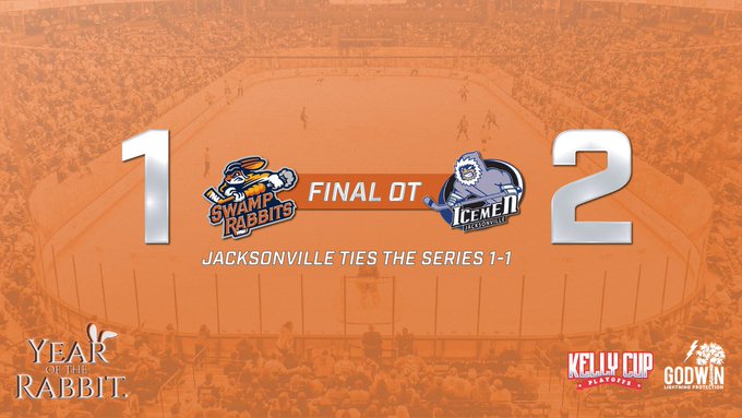 KELLY CUP PLAYOFFS GAME 1 PREVIEW: SWAMP RABBITS AT JACKSONVILLE