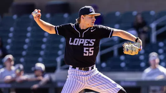 GCU pitcher Nicholas Robb #55 has strong outing in loss vs Penn State. Gives hope for pitching potential