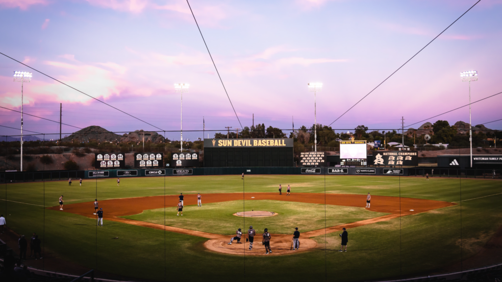 image » Greenville Sports Media Phoenix Municipal Stadium, home of the ASU Baseball team ahead of the 2026 season.