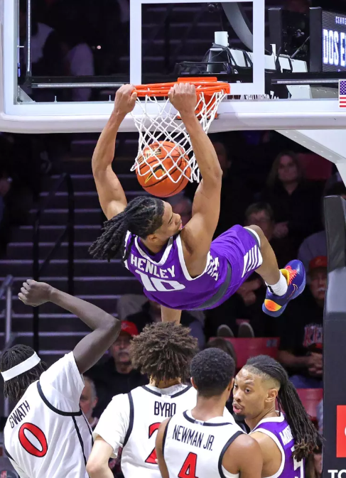 image » Greenville Sports Media GCU #10 Jaden Henley secures a massive dunk in the 10-point win over SDSU
