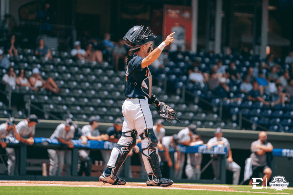 image » Greenville Sports Media Bucs' Catcher Mason Ault. Photo Courtesy of ETSU Athletics.