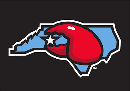 Logo of a red boxing glove punching through the outline of North Carolina on a dark background.','Red boxing glove over the shape of North Carolina in a logo.','NC state outline with a red boxing glove on a black background.