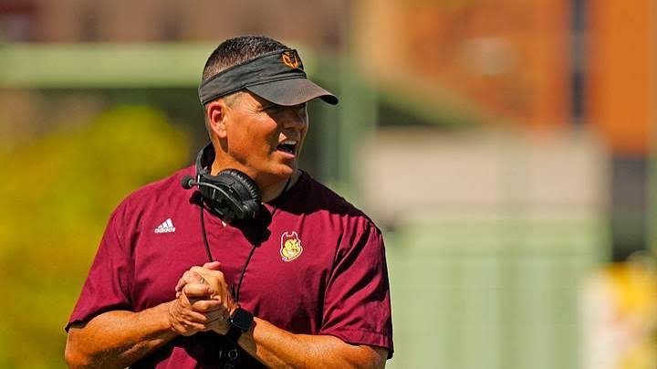 Defensive Coordinator Brian Ward at ASU practice