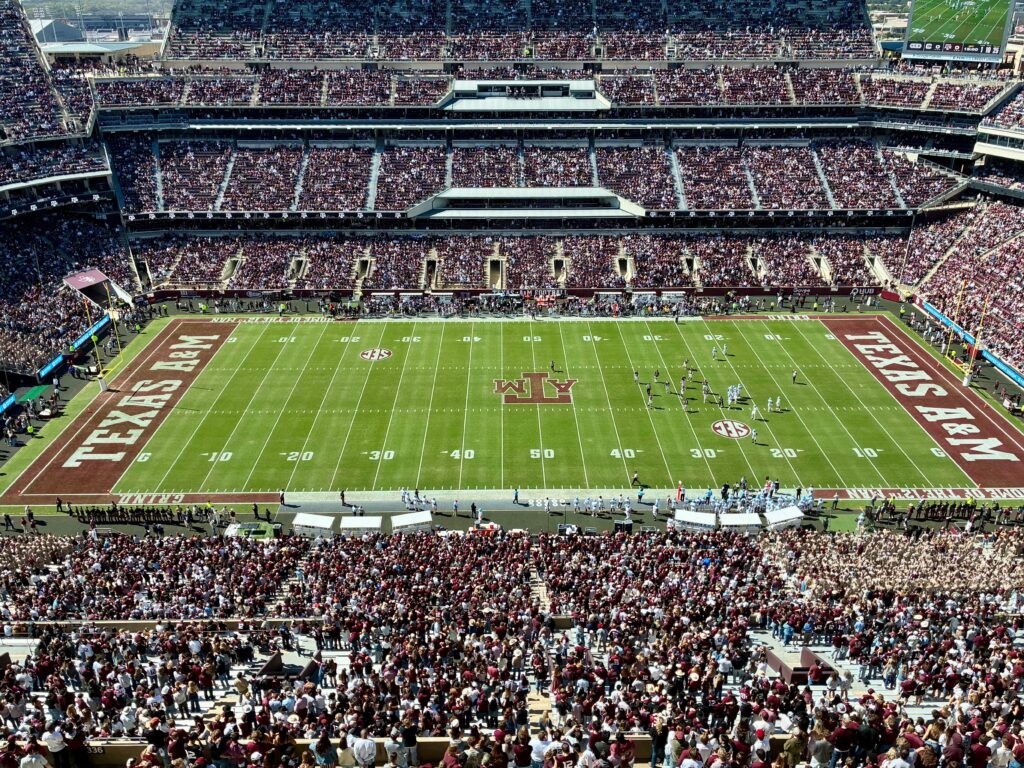 amarion Morrow runs for a touchdown as Texas A&M beats The Citadel 41-0 at Kyle Field