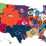 NFL teams map
