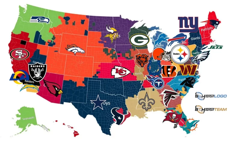 NFL teams map